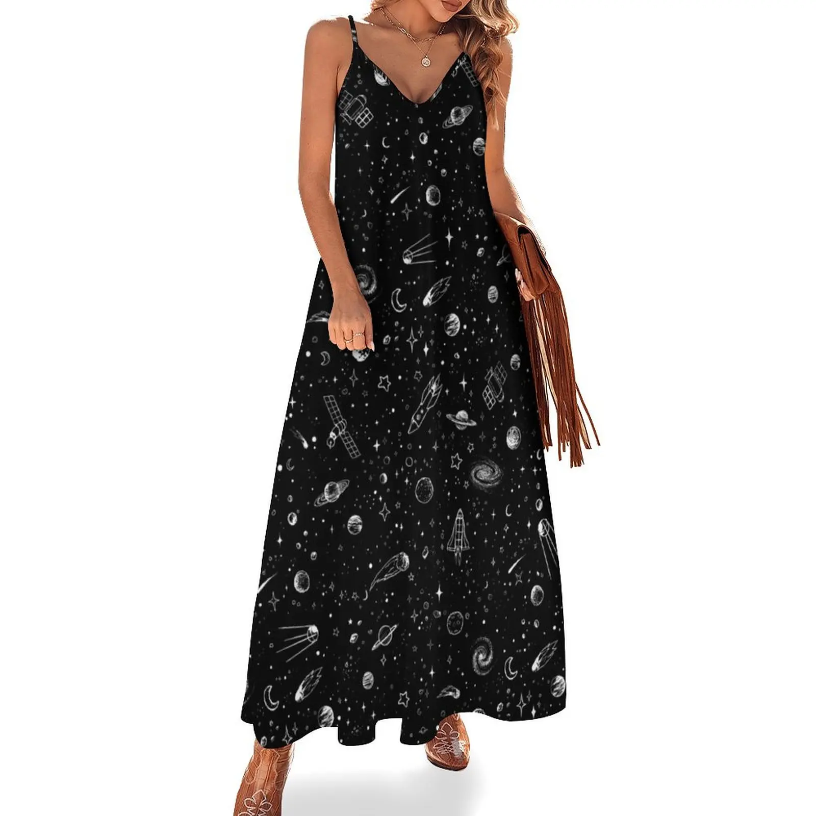 Space Sleeveless Long Dress dresses korean style women's evening dresses Woman clothes Women's skirt Dress
Space Sleeveless Long Dress dresses korean style women's evening dresses Woman clothes Women's skirt Dress