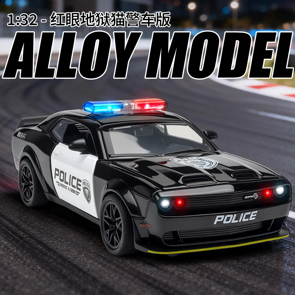 1:32 Red-eyed Hellcat Police Car Model Children's Sound and Light Pullback Toy Gift Diecast Alloy Car Model Collectible
1:32 Red-eyed Hellcat Police Car Model Children's Sound and Light Pullback Toy Gift Diecast Alloy Car Model Collectible