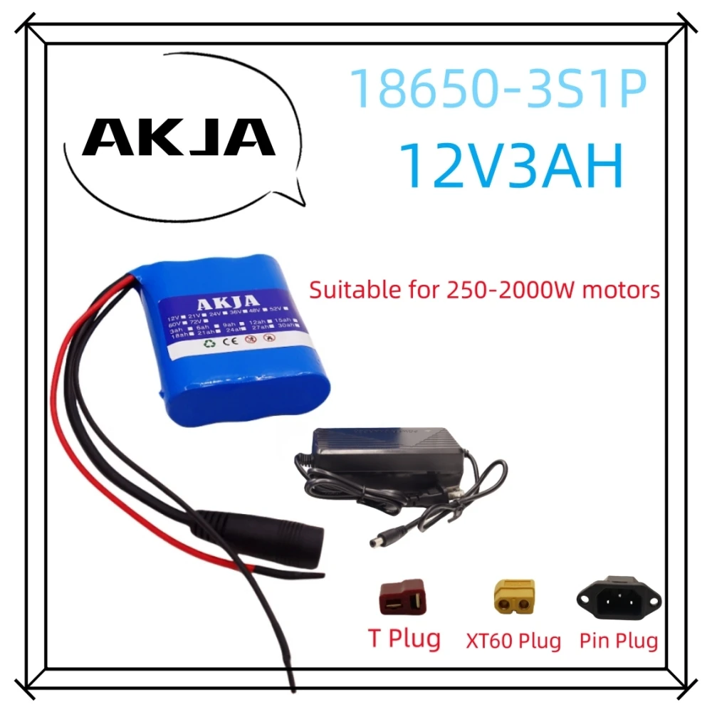 Air fast transportation 3S1P12V3Ah battery pack 18650 lithium ion DC12.6V super large capacity rechargeable battery with BMS
Air fast transportation 3S1P12V3Ah battery pack 18650 lithium ion DC12.6V super large capacity rechargeable battery with BMS