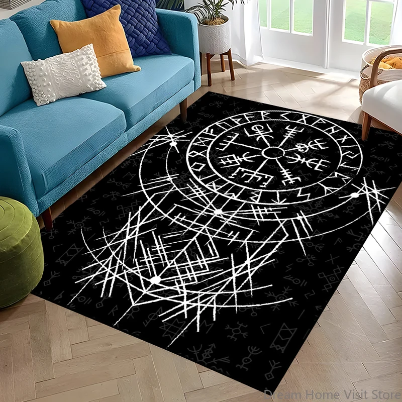 Nordic Viking Warrior Symbol Valhalla Valknut Rune Moto Rug for Bedroom Living Room Sofa Home Doormat Decor,Non-slip Floor Mat
Nordic Viking Warrior Symbol Valhalla Valknut Rune Moto Rug for Bedroom Living Room Sofa Home Doormat Decor,Non-slip Floor Mat