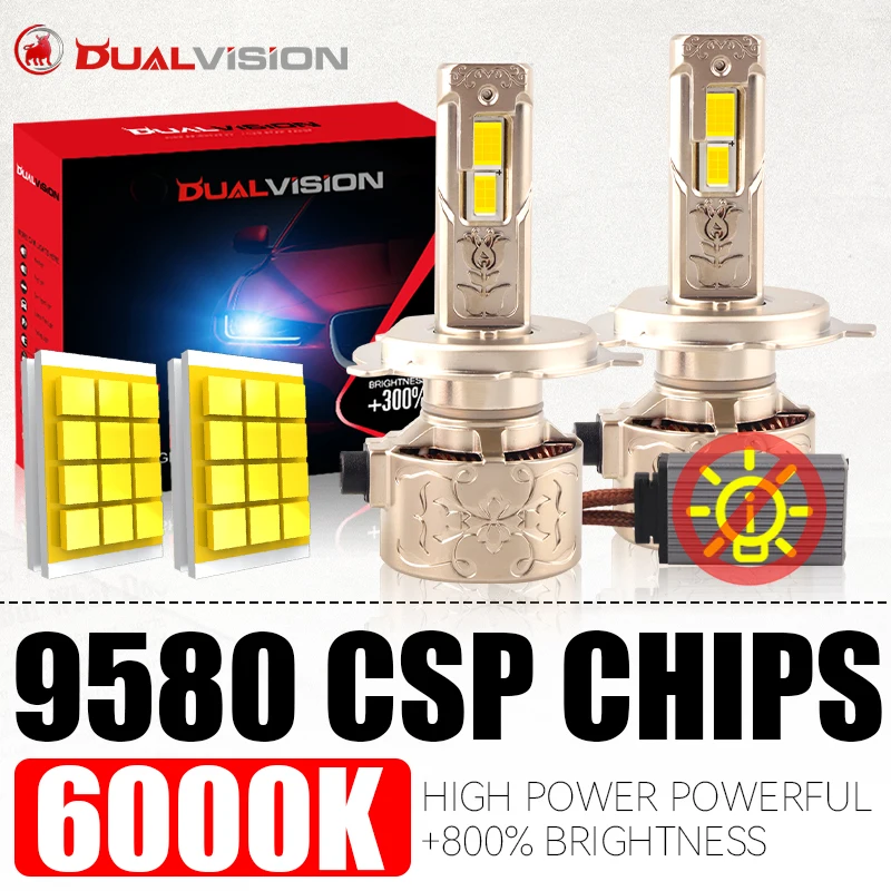 Dualvision Canbus Car Headlights H4 LED H7 H8 H9 H11 H1 9005 HB3 9006 HB4 9012 HIR2 LED Light Fog Bulb 24PCS CSP Chips 6000K 12V
Dualvision Canbus Car Headlights H4 LED H7 H8 H9 H11 H1 9005 HB3 9006 HB4 9012 HIR2 LED Light Fog Bulb 24PCS CSP Chips 6000K 12V