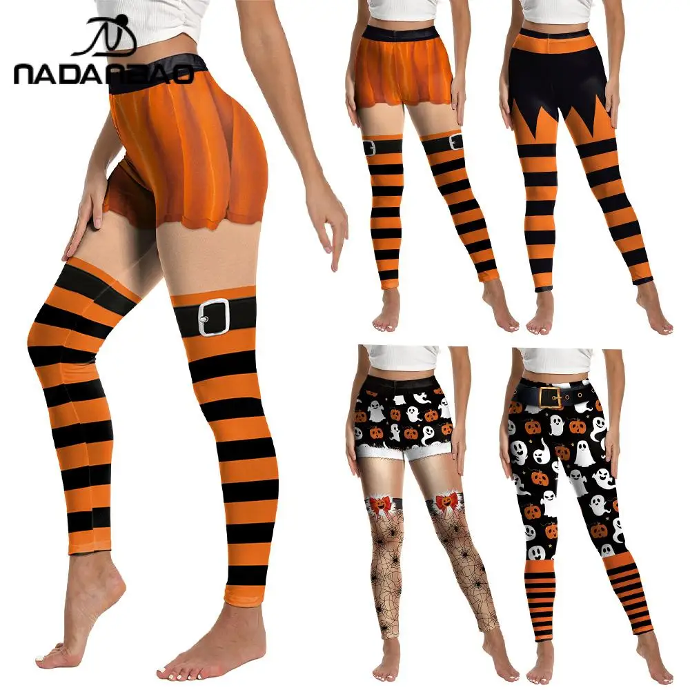 Nadanbao Halloween Pumpkin Ghost Printed Leggings for Women Orange Black Striped Pants Summer Party Trousers Yoga Sexy Tights
Nadanbao Halloween Pumpkin Ghost Printed Leggings for Women Orange Black Striped Pants Summer Party Trousers Yoga Sexy Tights