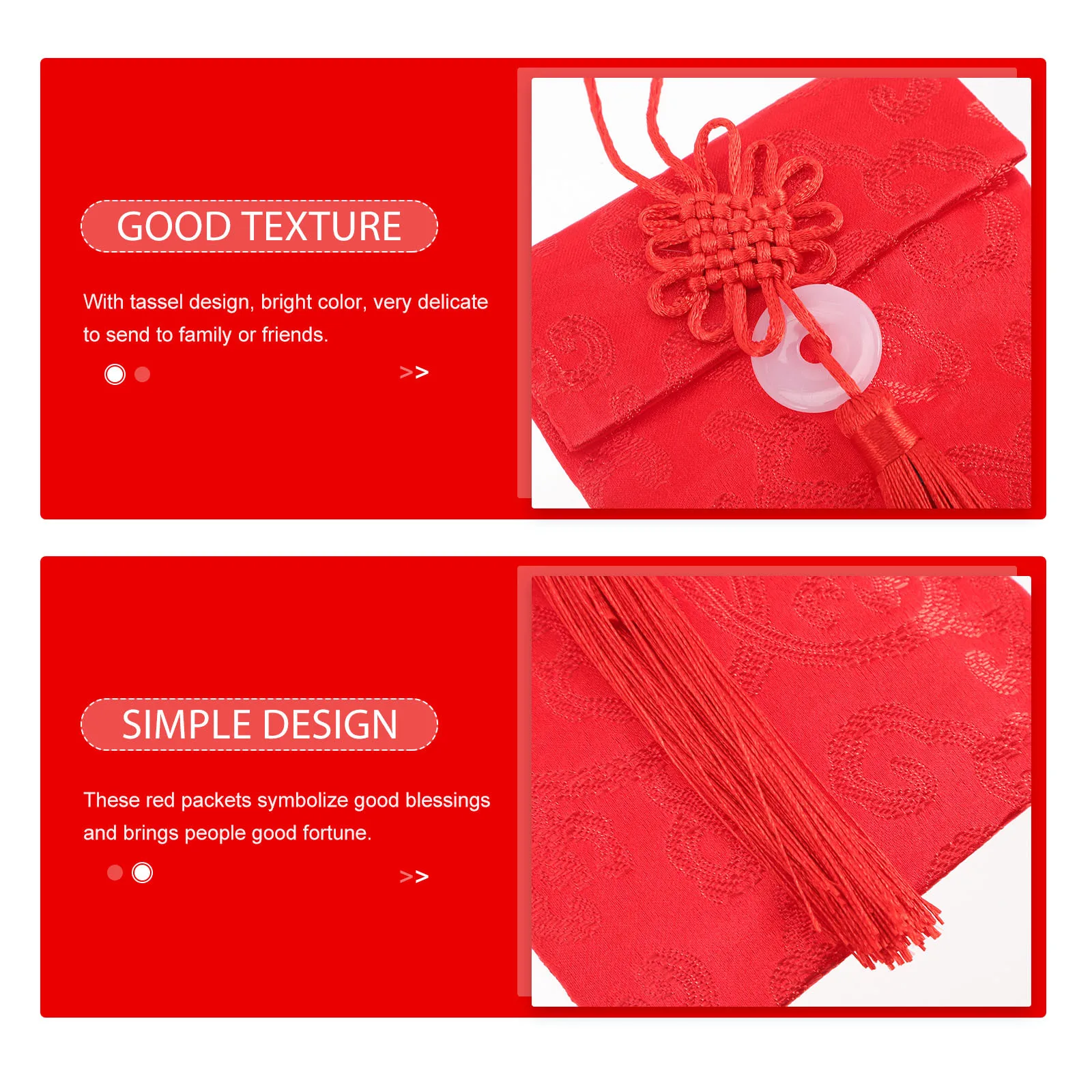 2 Pcs Red Envelope Gift Giving Envelopes Festival Blessing New Year Packet Cloth Traditional Small Money Holder
2 Pcs Red Envelope Gift Giving Envelopes Festival Blessing New Year Packet Cloth Traditional Small Money Holder