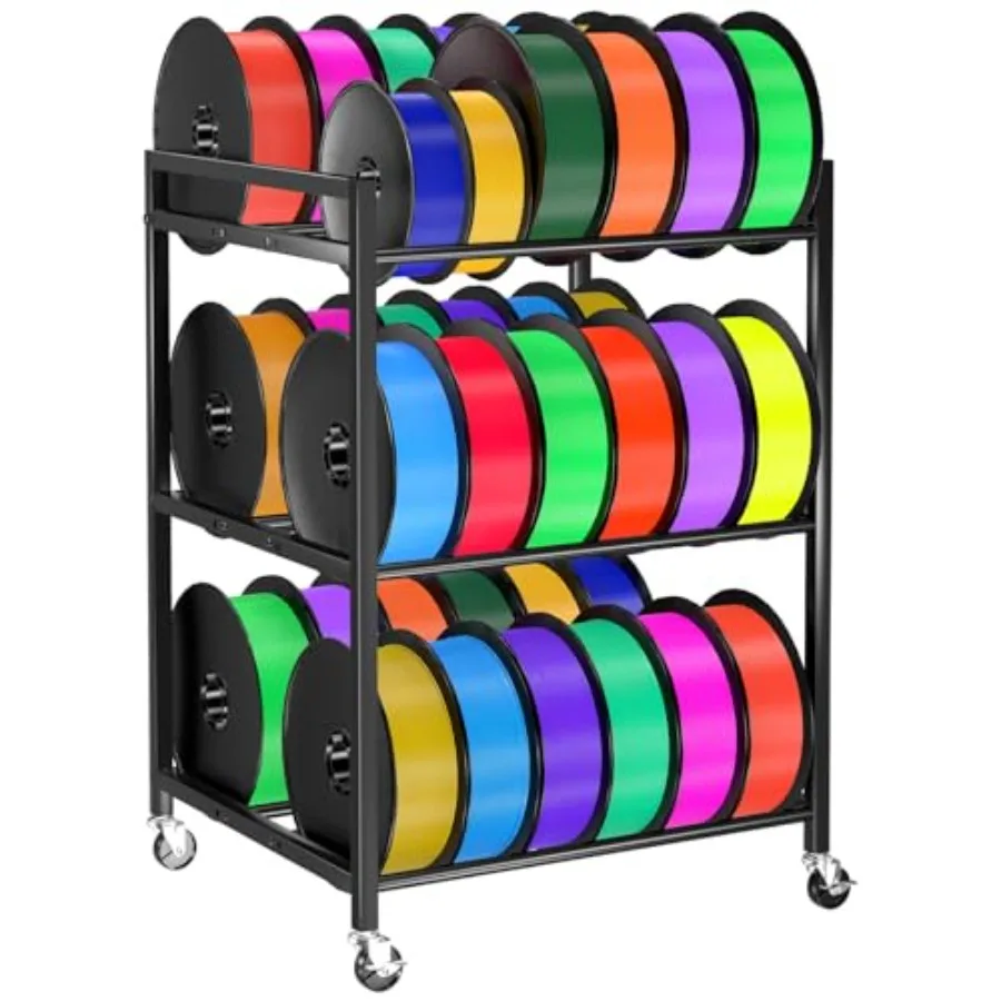 3D Printer Filament Storage RackRolling Filament Spool Holders with Wheels 3-Tier Heavy Duty 3D Filament Storage Rack for PLA/A
3D Printer Filament Storage RackRolling Filament Spool Holders with Wheels 3-Tier Heavy Duty 3D Filament Storage Rack for PLA/A