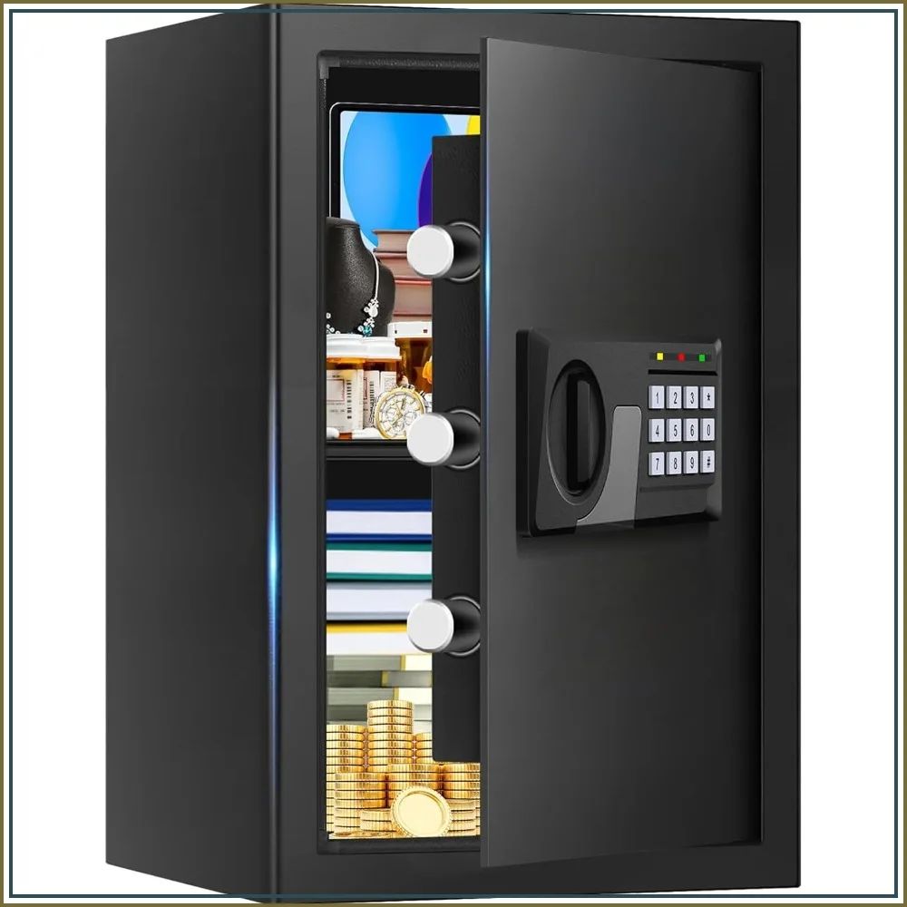 3.3 Cuft Fireproof Safe for Home, Electronic Keypad & Key, Removable Shelf, Waterproof for Cash & Documents
3.3 Cuft Fireproof Safe for Home, Electronic Keypad & Key, Removable Shelf, Waterproof for Cash & Documents