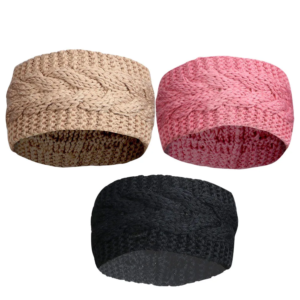 3Pcs Wool Woven Knitting Hairband Wide-Edged Warm Headband Hand-Knitted Soft Hairband for Makeup Face Cleansing Sports Women
3Pcs Wool Woven Knitting Hairband Wide-Edged Warm Headband Hand-Knitted Soft Hairband for Makeup Face Cleansing Sports Women
