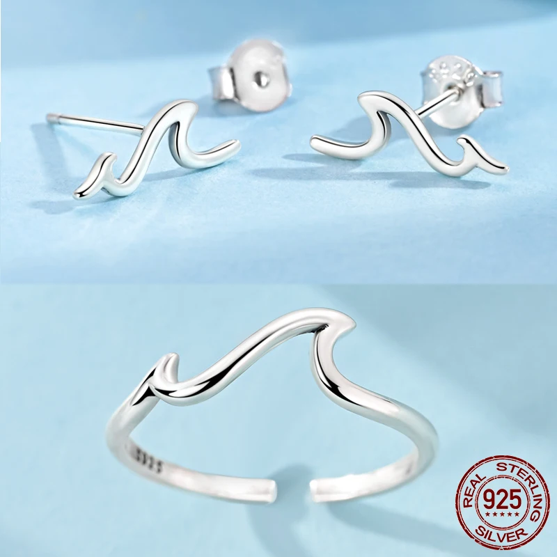 Оригинальные настоящие серьги-гвоздики из 100% стерлингового серебра 925 пробы с простыми волнами, комплект серег-гвоздиков в стиле OL для женщин, ювелирные изделия, подарок
Оригинальные настоящие серьги-гвоздики из 100% стерлингового серебра 925 пробы с простыми волнами, комплект серег-гвоздиков в стиле OL для женщин, ювелирные изделия, подарок