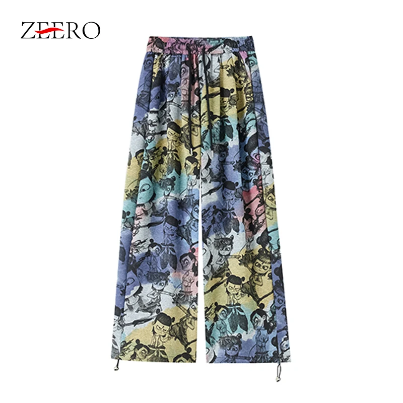 Women Summer spring vintage cotton floral print wide leg full length jeans female streetwear Casual Loose denim Pants
Women Summer spring vintage cotton floral print wide leg full length jeans female streetwear Casual Loose denim Pants