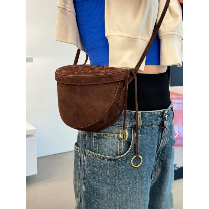 genuine leather Frosted Leather Half-Moon Saddle Bag Fashionable Single Shoulder Crossbody Women's Bag designer luxury black bag
genuine leather Frosted Leather Half-Moon Saddle Bag Fashionable Single Shoulder Crossbody Women's Bag designer luxury black bag