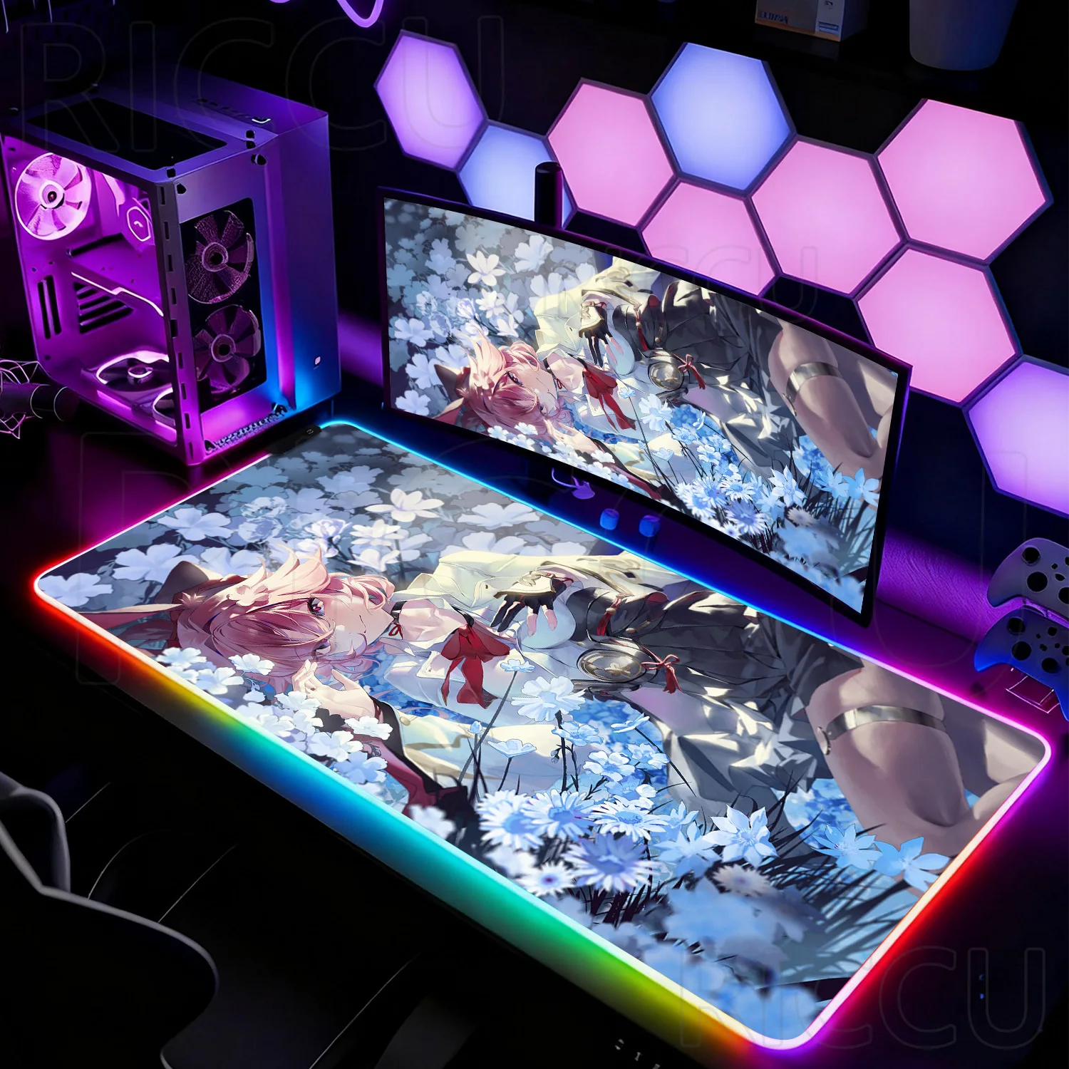 RGB games Evanescia Honkai Star Rail Mouse Pad PC XXL Keyboard Gaming HD Printing Esports Computer Anime girl Gamer LED Desk Mat
RGB games Evanescia Honkai Star Rail Mouse Pad PC XXL Keyboard Gaming HD Printing Esports Computer Anime girl Gamer LED Desk Mat