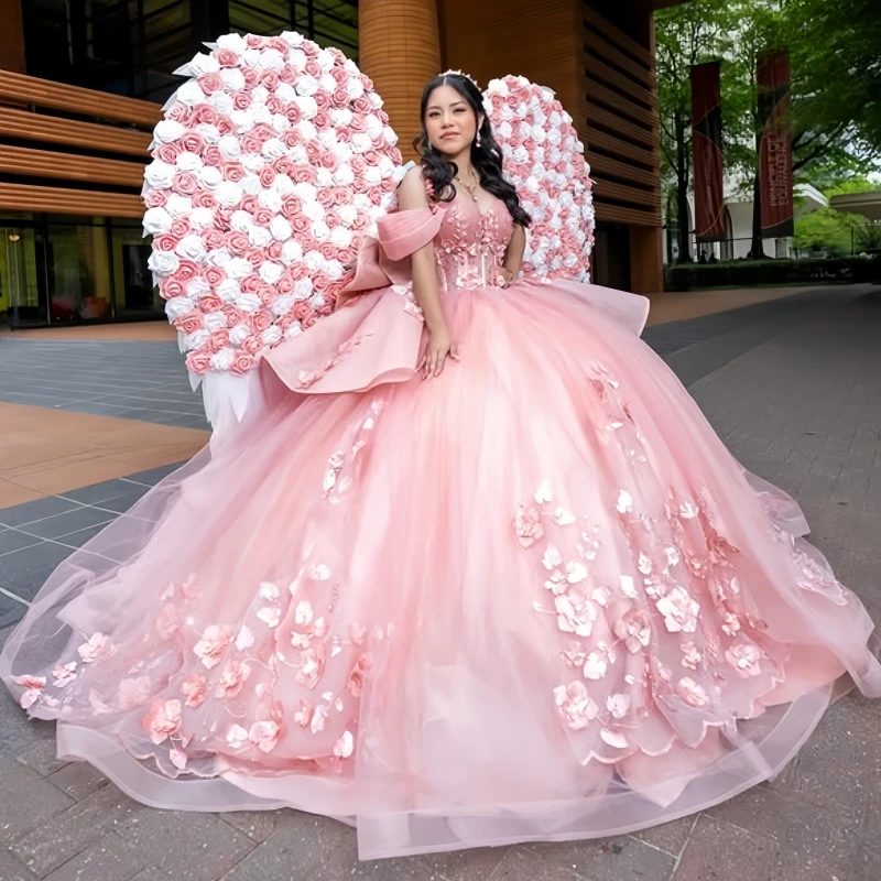 Розовые платья Quinceanera, бальное платье с открытыми плечами, милое платье 16, тюлевой корсет с цветочными бусинами, платья для дня рождения, вечеринки, Vestidos 15 De Anos
Розовые платья Quinceanera, бальное платье с открытыми плечами, милое платье 16, тюлевой корсет с цветочными бусинами, платья для дня рождения, вечеринки, Vestidos 15 De Anos