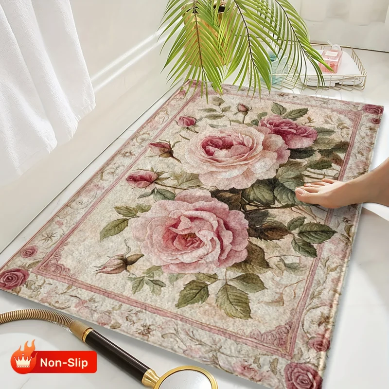 VIKAMAVintage Pink Floral Design Bathroom Rug Suitable for Bedroom, Bathroom, Toilet, Kitchen, Entryway and Other Home Decoratio
VIKAMAVintage Pink Floral Design Bathroom Rug Suitable for Bedroom, Bathroom, Toilet, Kitchen, Entryway and Other Home Decoratio