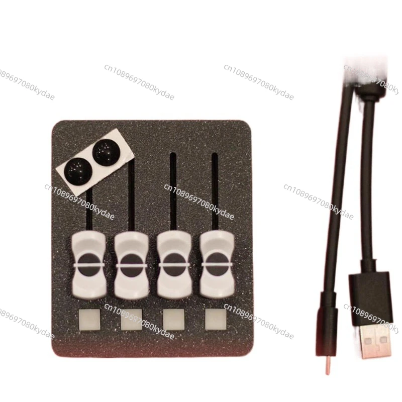 EM-PO2 MIDI Controller – 4 Faders + 4 Buttons for Digital Audio Workstation Music Production & Streaming Control