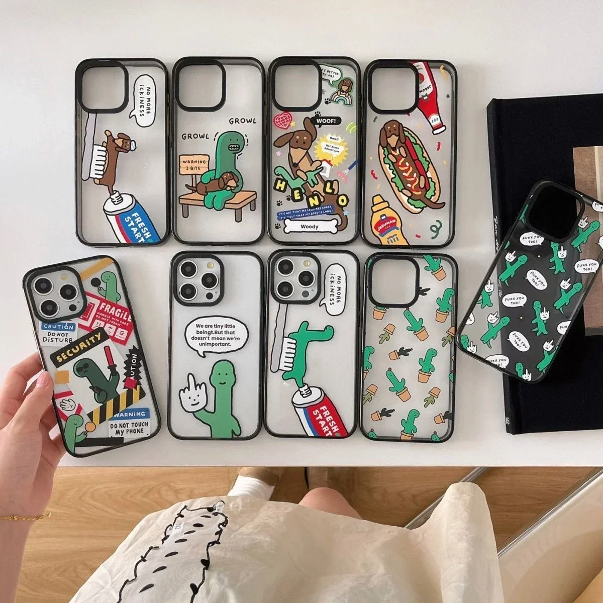 Creative Funny Dinosaur Transparent Black Border 2.0 Acrylic Phone Case Cover for IPhone 11 12 13 14 15 Pro Max Case
Creative Funny Dinosaur Transparent Black Border 2.0 Acrylic Phone Case Cover for IPhone 11 12 13 14 15 Pro Max Case