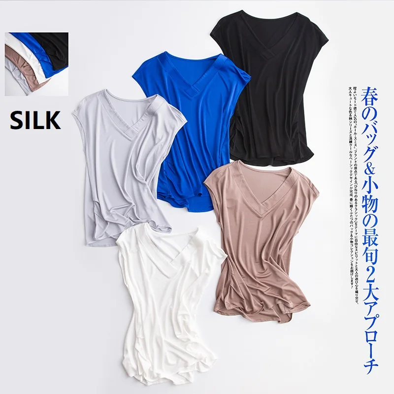 summer t shirt for women silk white top v neck shirts basic clothes black tops tshirt tee womens clothing woman v tank blouse de
summer t shirt for women silk white top v neck shirts basic clothes black tops tshirt tee womens clothing woman v tank blouse de