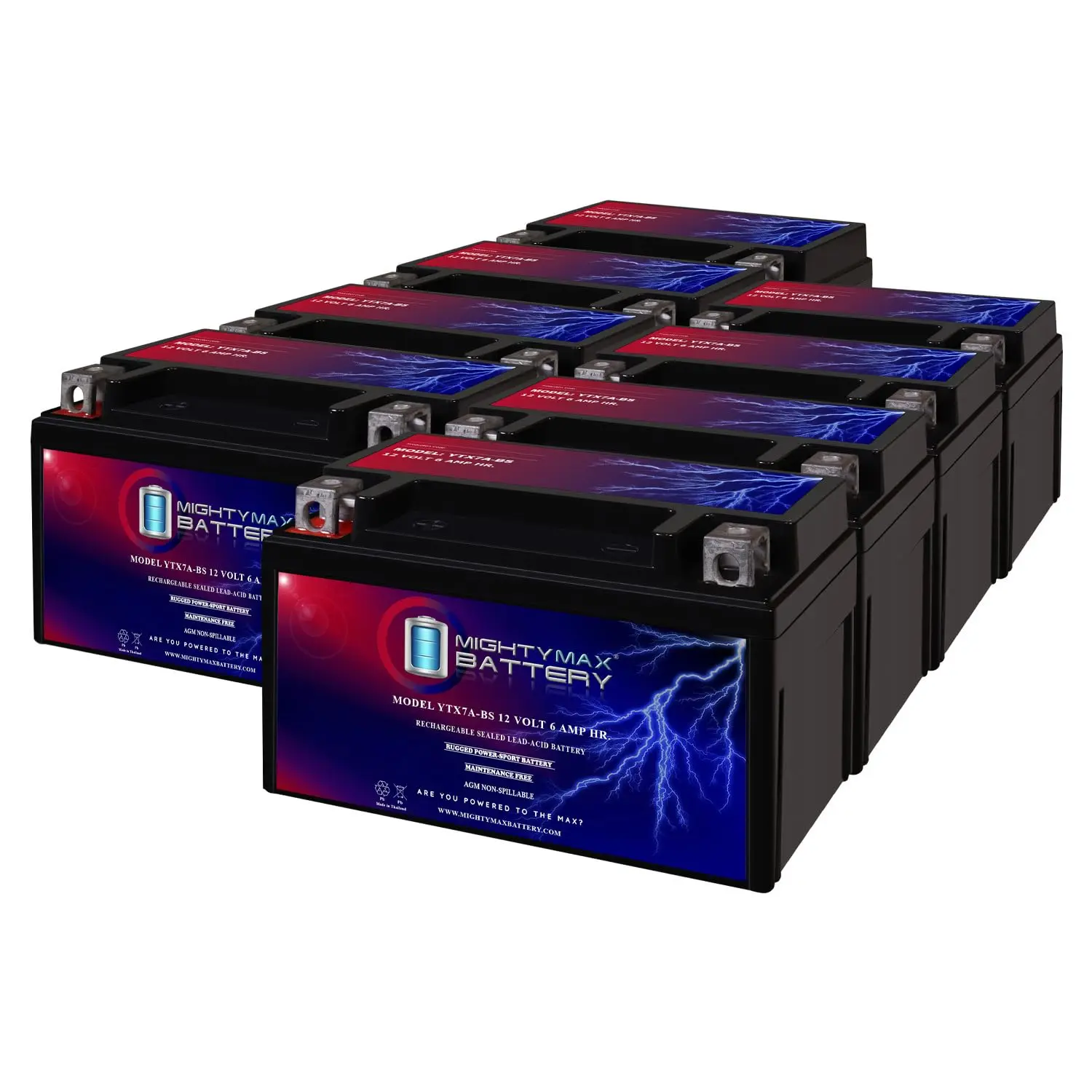 Аккумулятор YTX7A-BS 12V 6AH герметичный свинцово-кислотный AGM для мотоциклов - 8 штук в упаковке, на заказ
Аккумулятор YTX7A-BS 12V 6AH герметичный свинцово-кислотный AGM для мотоциклов - 8 штук в упаковке, на заказ