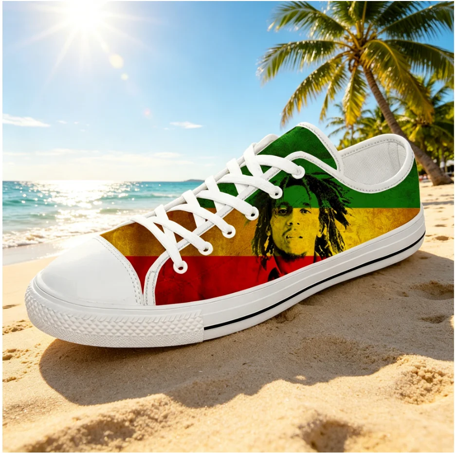 Bob Marley Trendy Street Low Top Sneakers Rasta Color Block Print Breathable Unisex All Match Footwear
Bob Marley Trendy Street Low Top Sneakers Rasta Color Block Print Breathable Unisex All Match Footwear