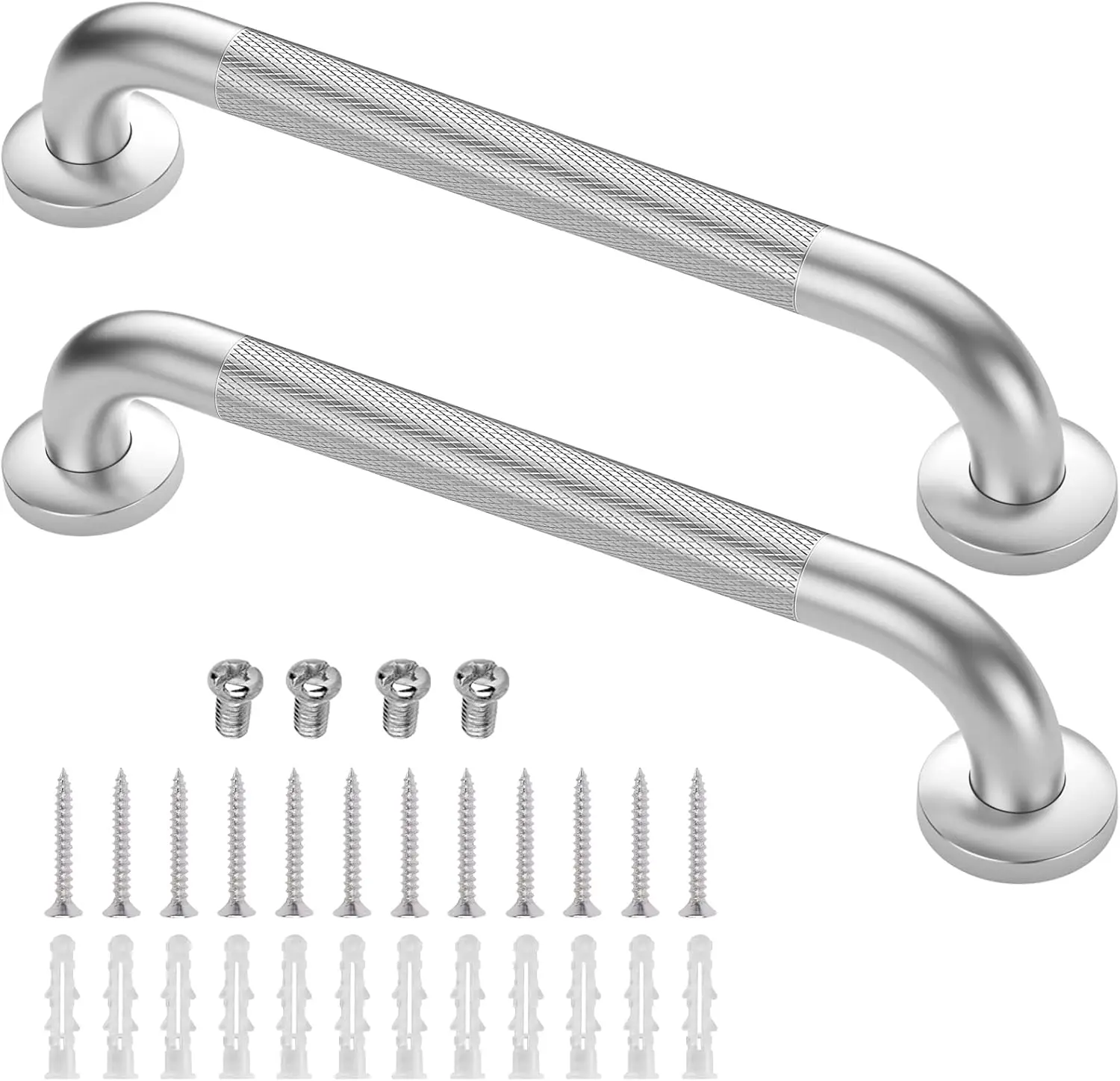 2 Pack 16 Inch Anti-Slip Stainless Steel Shower Grab Bars for Seniors, Safety Handles for Bathroom
2 Pack 16 Inch Anti-Slip Stainless Steel Shower Grab Bars for Seniors, Safety Handles for Bathroom