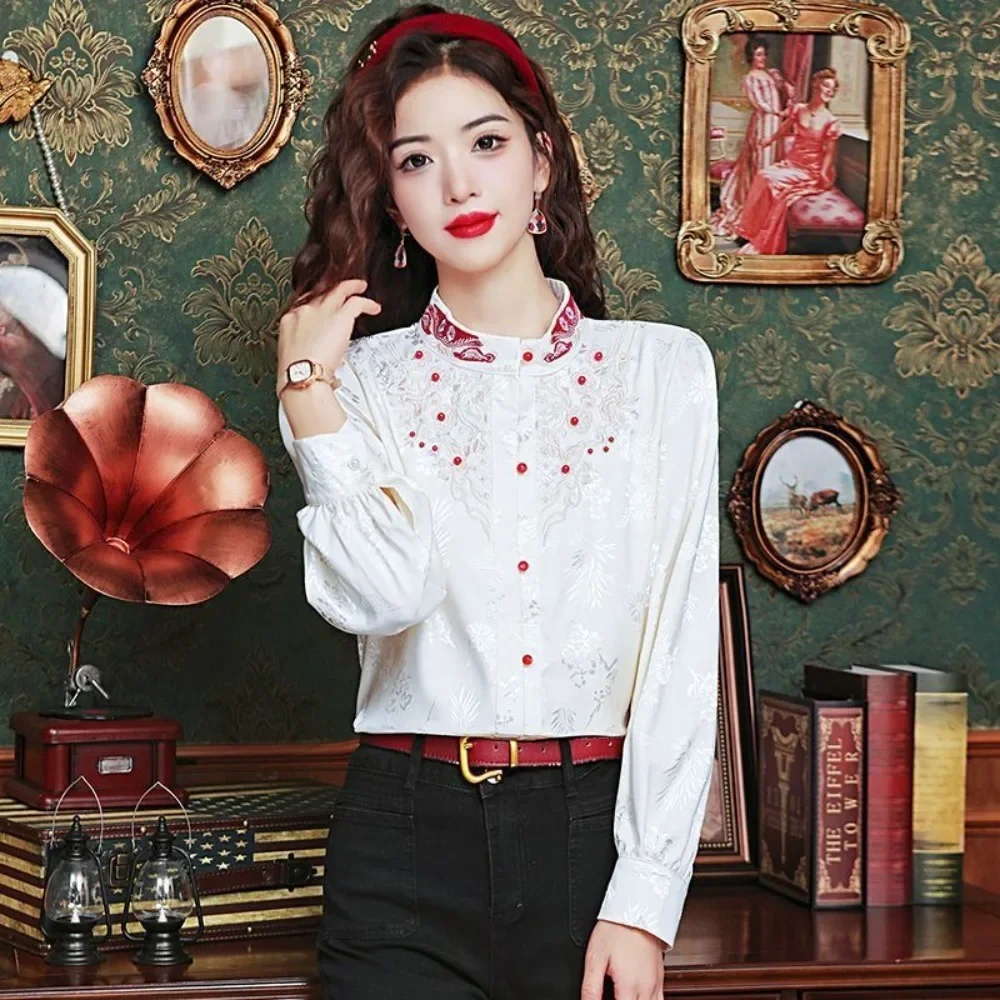 Camisas Casual Clothing Streetwear Elegant Ethnic Style Embroidery Shirts for Women Blouses Vintage Clothes Womens Tops
Camisas Casual Clothing Streetwear Elegant Ethnic Style Embroidery Shirts for Women Blouses Vintage Clothes Womens Tops