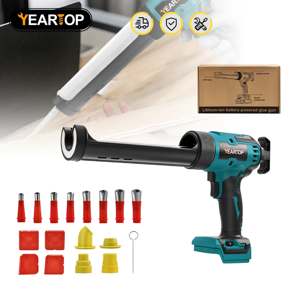 6 Speed Cordless Electric Glue Gun Multi-function Glass Caulking Silicone Gun Adhesive Glue Sealant Tool For Makita 18V Battery
6 Speed Cordless Electric Glue Gun Multi-function Glass Caulking Silicone Gun Adhesive Glue Sealant Tool For Makita 18V Battery