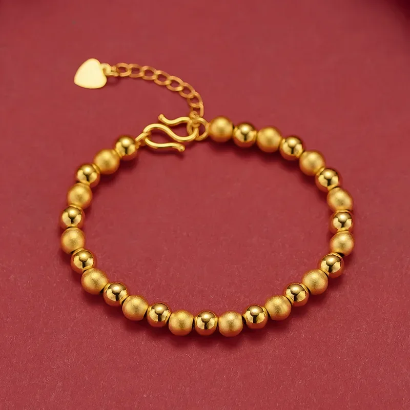 9999 Real Gold 24K Gold Edition Girl Bead Bracelet, Solid Glossy Matte Bead Bracelet
9999 Real Gold 24K Gold Edition Girl Bead Bracelet, Solid Glossy Matte Bead Bracelet