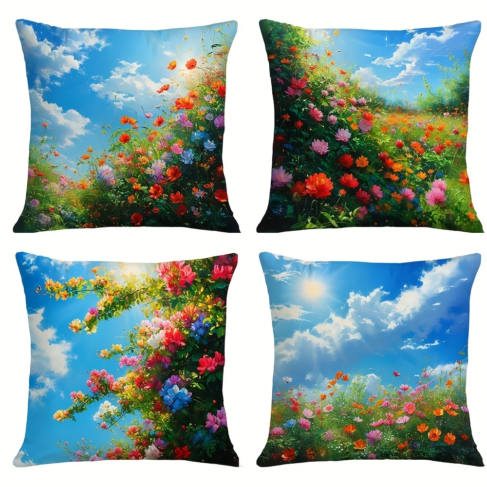 Flower Field Scenic Theme double-sided Printed pillow cover Short plush Suitable living rooms bedrooms sofas throw cushion cover
Flower Field Scenic Theme double-sided Printed pillow cover Short plush Suitable living rooms bedrooms sofas throw cushion cover