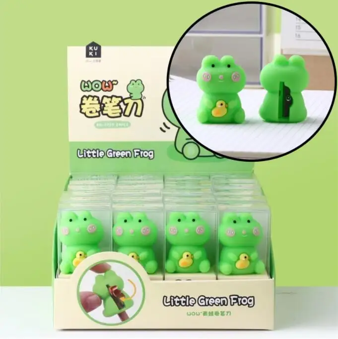 24 pcs/lot Creative Frog Pencil Sharpener Cute Hand Mechanical Cutter Knife stationery gift school supplies
24 pcs/lot Creative Frog Pencil Sharpener Cute Hand Mechanical Cutter Knife stationery gift school supplies