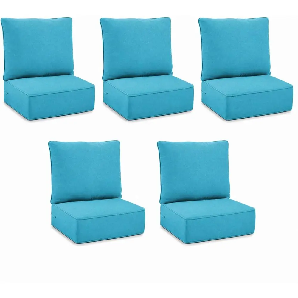 5-Piece Outdoor Seat Cushion Set - 22x24x6 Inches, Deep Seat & High Back, Water and Fade Resistant for Patio Furniture and Sofa
5-Piece Outdoor Seat Cushion Set - 22x24x6 Inches, Deep Seat & High Back, Water and Fade Resistant for Patio Furniture and Sofa