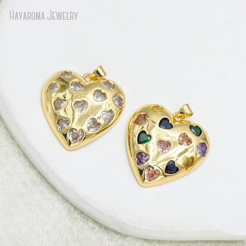 10Pcs Copper Wholesale Invisible Setting Hearts Heart Shape Point Gold Color Metal Cubic Zirconia Pendant
10Pcs Copper Wholesale Invisible Setting Hearts Heart Shape Point Gold Color Metal Cubic Zirconia Pendant