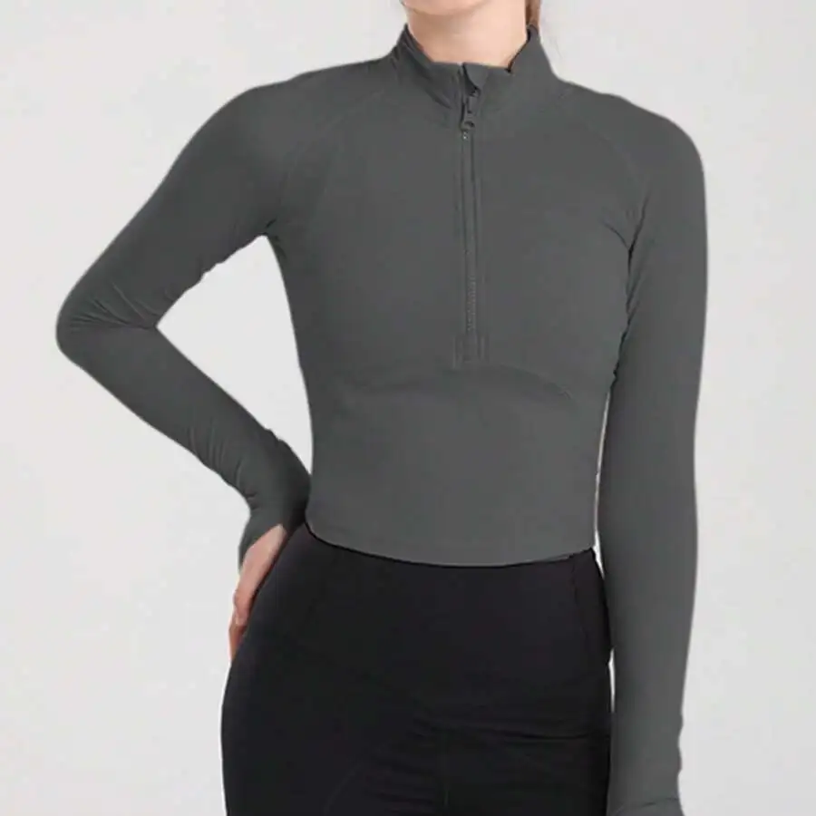 Women's Sport Jacket Lightweight Full Zip Up Yoga Jacket,Suitable For Outdoor Activities,Slim Fit Workout Gym Running With Thumb Holes, Solid Color Stand Collar Sports Tops, Slim Fit Yoga Outerwear, Women's Sportswear Workout Clothing For Indoor Outdoor W
Women's Sport Jacket Lightweight Full Zip Up Yoga Jacket,Suitable For Outdoor Activities,Slim Fit Workout Gym Running With Thumb Holes, Solid Color Stand Collar Sports Tops, Slim Fit Yoga Outerwear, Women's Sportswear Workout Clothing For Indoor Outdoor W