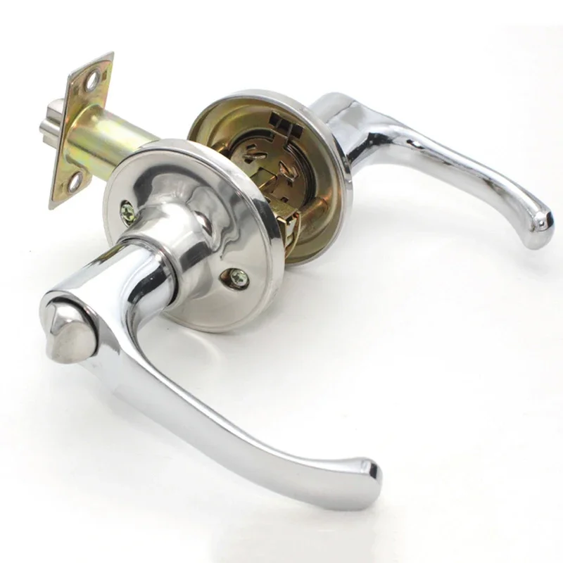 Stainless Steel Three-Bar Style Handle Door Lock Knob With Keys, Zinc Copper Alloy Universal For Interior Doors, Bedroom
Stainless Steel Three-Bar Style Handle Door Lock Knob With Keys, Zinc Copper Alloy Universal For Interior Doors, Bedroom