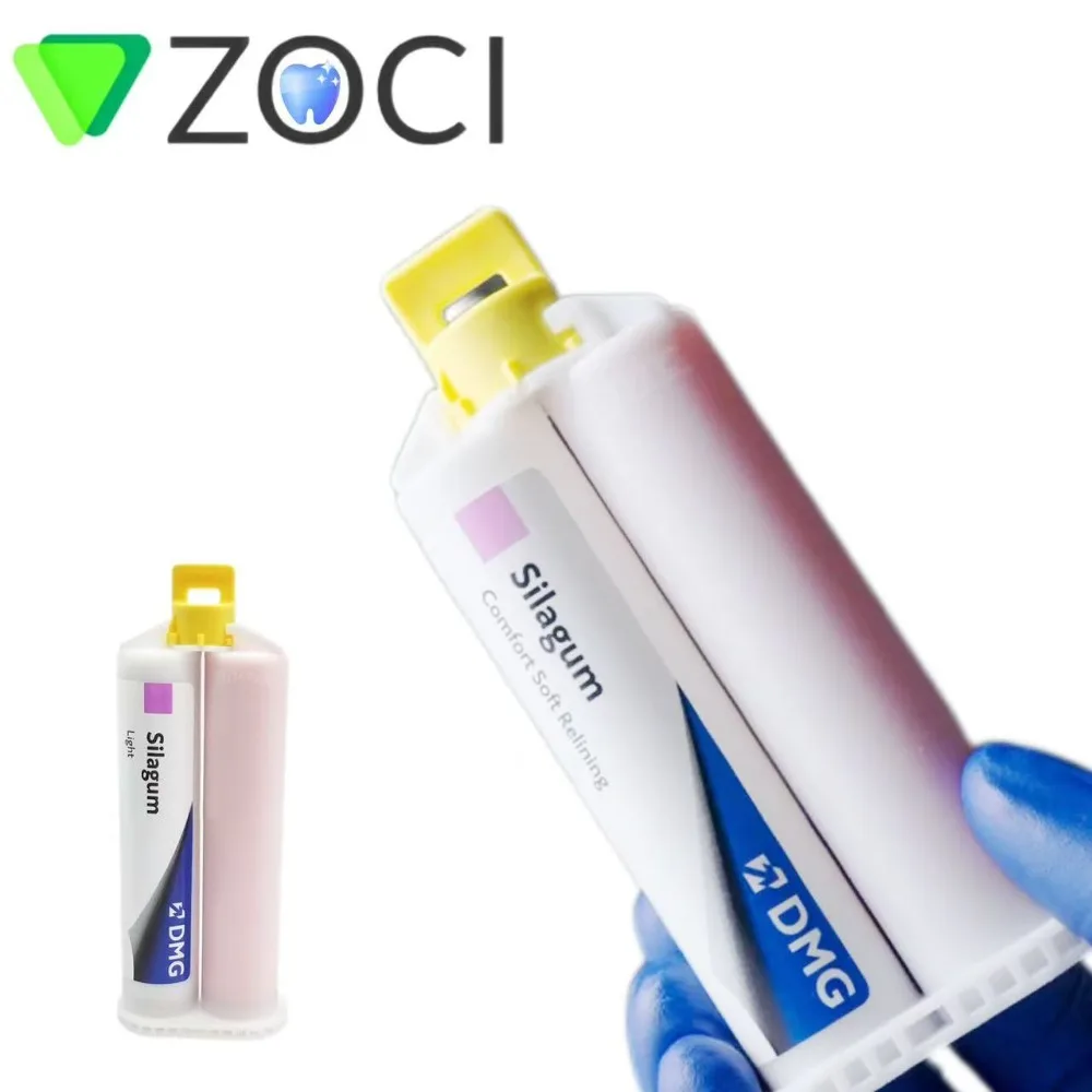 Dental Material DMG Silagum Comfort Soft Relining 50ml Cartridge Permanently Denture Reliner Partial Implant-anchored Prostheses
Dental Material DMG Silagum Comfort Soft Relining 50ml Cartridge Permanently Denture Reliner Partial Implant-anchored Prostheses