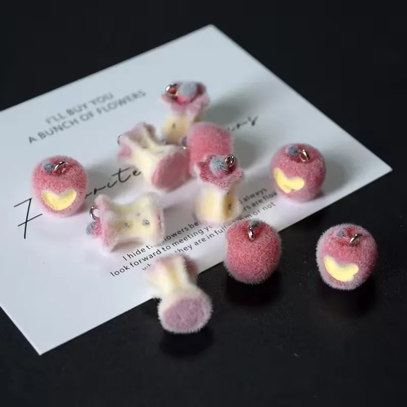 10pcs Red Apple Resin Charms fluffy Plush Fruit Pendant For Earrings necklace DIY crafts Jewelry make Accessory wholesale
10pcs Red Apple Resin Charms fluffy Plush Fruit Pendant For Earrings necklace DIY crafts Jewelry make Accessory wholesale