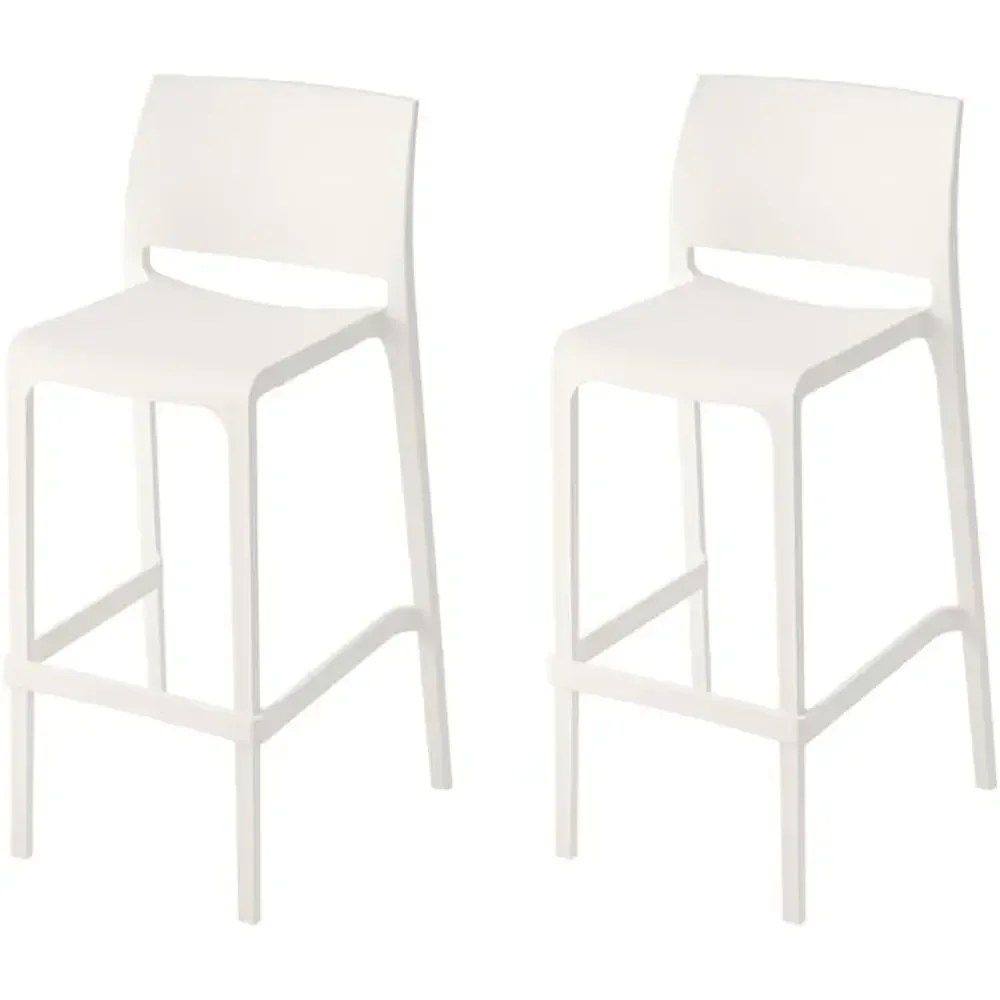 Stackable White Bar Stools - Set of 2
Stackable White Bar Stools - Set of 2