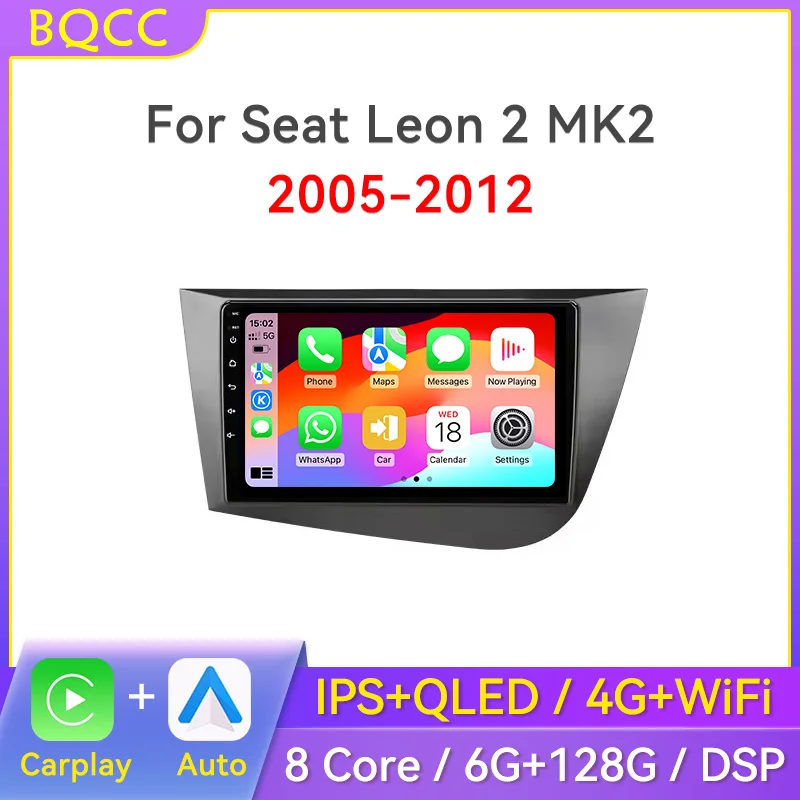 Автомобильный стерео радио 2 Din Android для Seat Leon 2 MK2 2005-2012, мультимедийный видеоплеер, беспроводной Carplay, авто GPS-экран, головное устройство
Автомобильный стерео радио 2 Din Android для Seat Leon 2 MK2 2005-2012, мультимедийный видеоплеер, беспроводной Carplay, авто GPS-экран, головное устройство