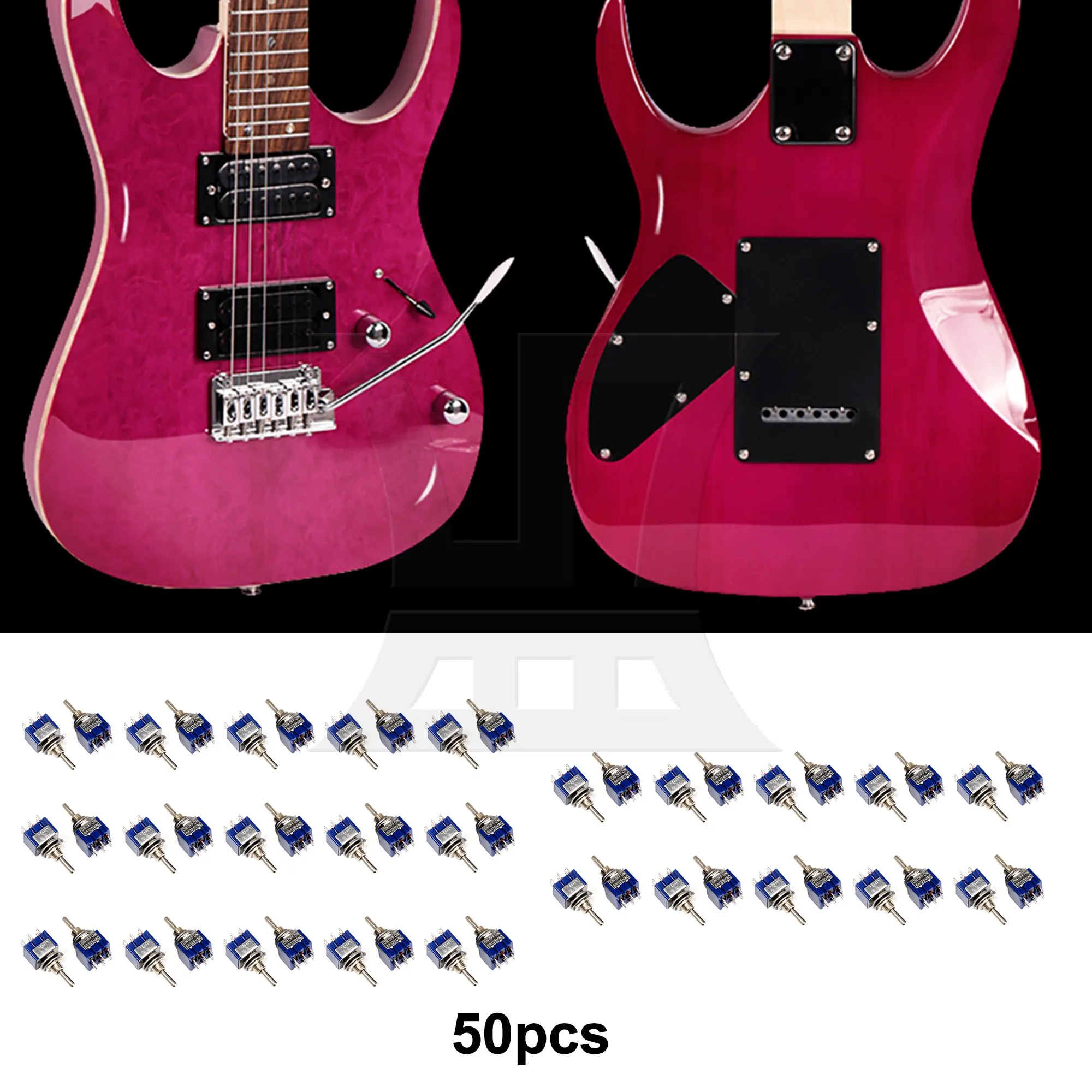 Yibuy 1 Set Of 50-Piece 3-Way Guitar Toggle Switches For Diy Projects 3.3x1.3 Cm Chrome Blue
Yibuy 1 Set Of 50-Piece 3-Way Guitar Toggle Switches For Diy Projects 3.3x1.3 Cm Chrome Blue