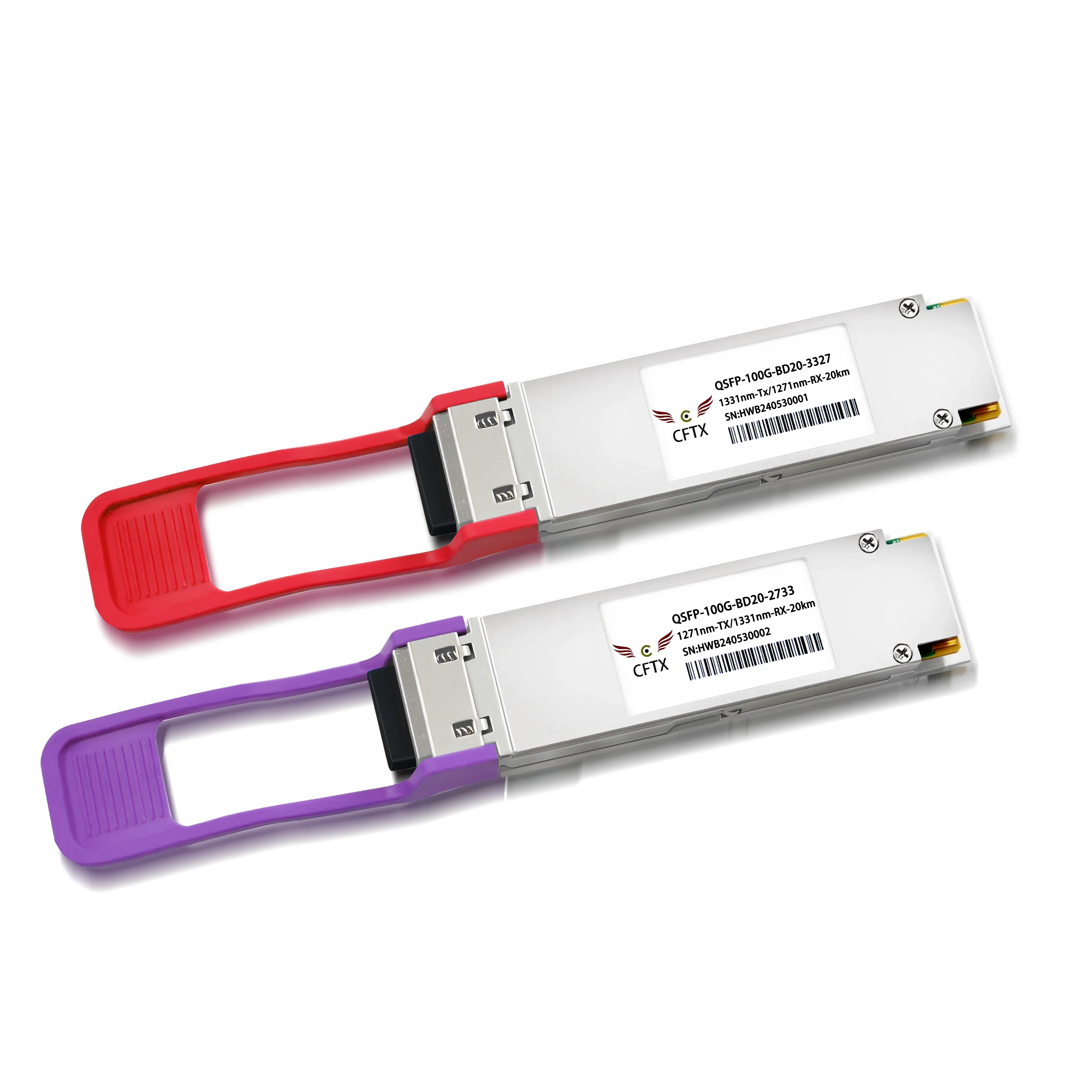 100G QSFP28 BIDI 20KM 1271nm/1331nm Simplex LC DOM 100GBASE-BX20-U Optical Transceiver module
100G QSFP28 BIDI 20KM 1271nm/1331nm Simplex LC DOM 100GBASE-BX20-U Optical Transceiver module