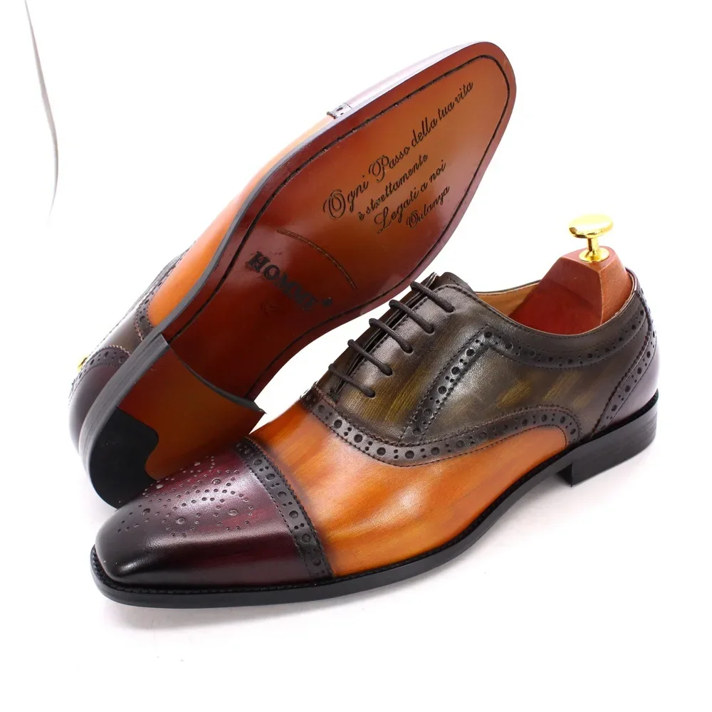Luxury Brand Designer Men Oxford Shoes Genuine Leather Business Formal Derby Shoes Mixed Colors Lace Up Gentlmen Wedding Shoes
Luxury Brand Designer Men Oxford Shoes Genuine Leather Business Formal Derby Shoes Mixed Colors Lace Up Gentlmen Wedding Shoes
