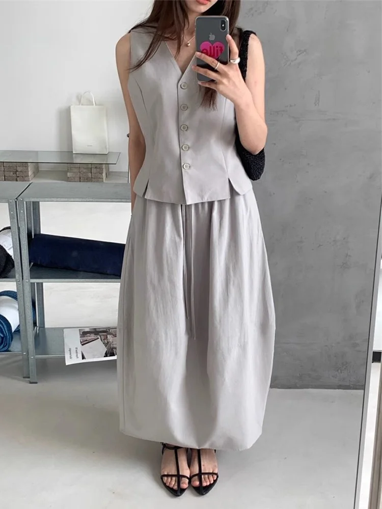 Slimming High Waist ort Vest And Skirt Two Piece Set Faionable Summer New Arrival Cotton Material Button Closure V Ne
Slimming High Waist ort Vest And Skirt Two Piece Set Faionable Summer New Arrival Cotton Material Button Closure V Ne