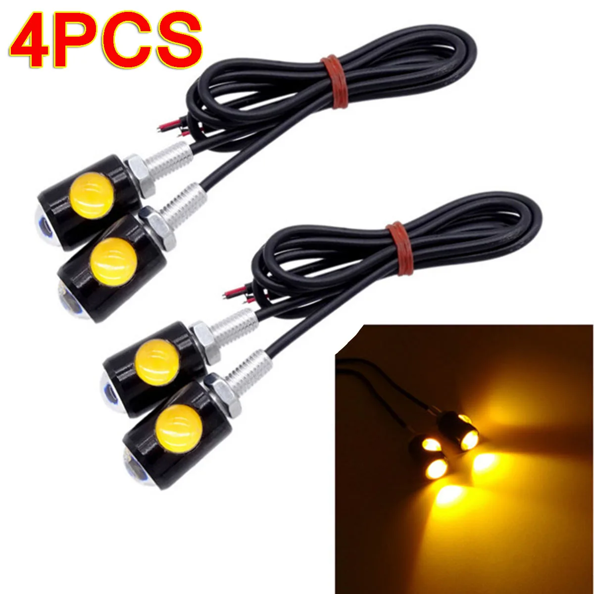 4Pcs Universal Mini Motorcycle LED Turn Signals Light Indicator Amber Yellow Blinker Motor Lamps Brake Lights Blinker Indicators
4Pcs Universal Mini Motorcycle LED Turn Signals Light Indicator Amber Yellow Blinker Motor Lamps Brake Lights Blinker Indicators