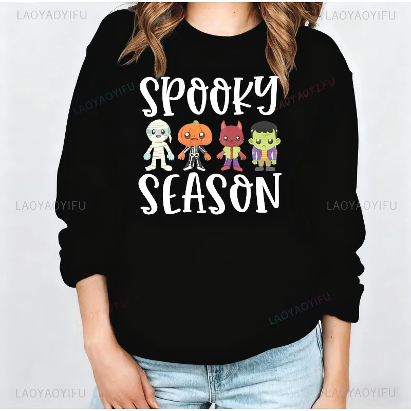 Spooky Season Sweatshirt Halloween Crewneck Sweatshirt Skeleton Sweatshirt Halloween Cute Cartoon Little Ghost Hoodie
Spooky Season Sweatshirt Halloween Crewneck Sweatshirt Skeleton Sweatshirt Halloween Cute Cartoon Little Ghost Hoodie