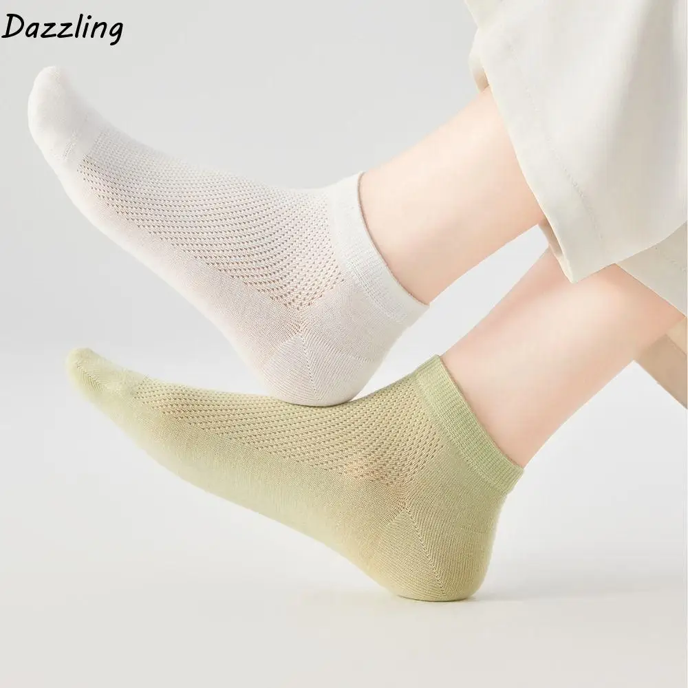 5Pairs Solid Color Women Boat Socks Anti Slip Sweat Absorption Cotton Mesh Socks Breathable Hosiery Ankle Thin Socks Daily
5Pairs Solid Color Women Boat Socks Anti Slip Sweat Absorption Cotton Mesh Socks Breathable Hosiery Ankle Thin Socks Daily