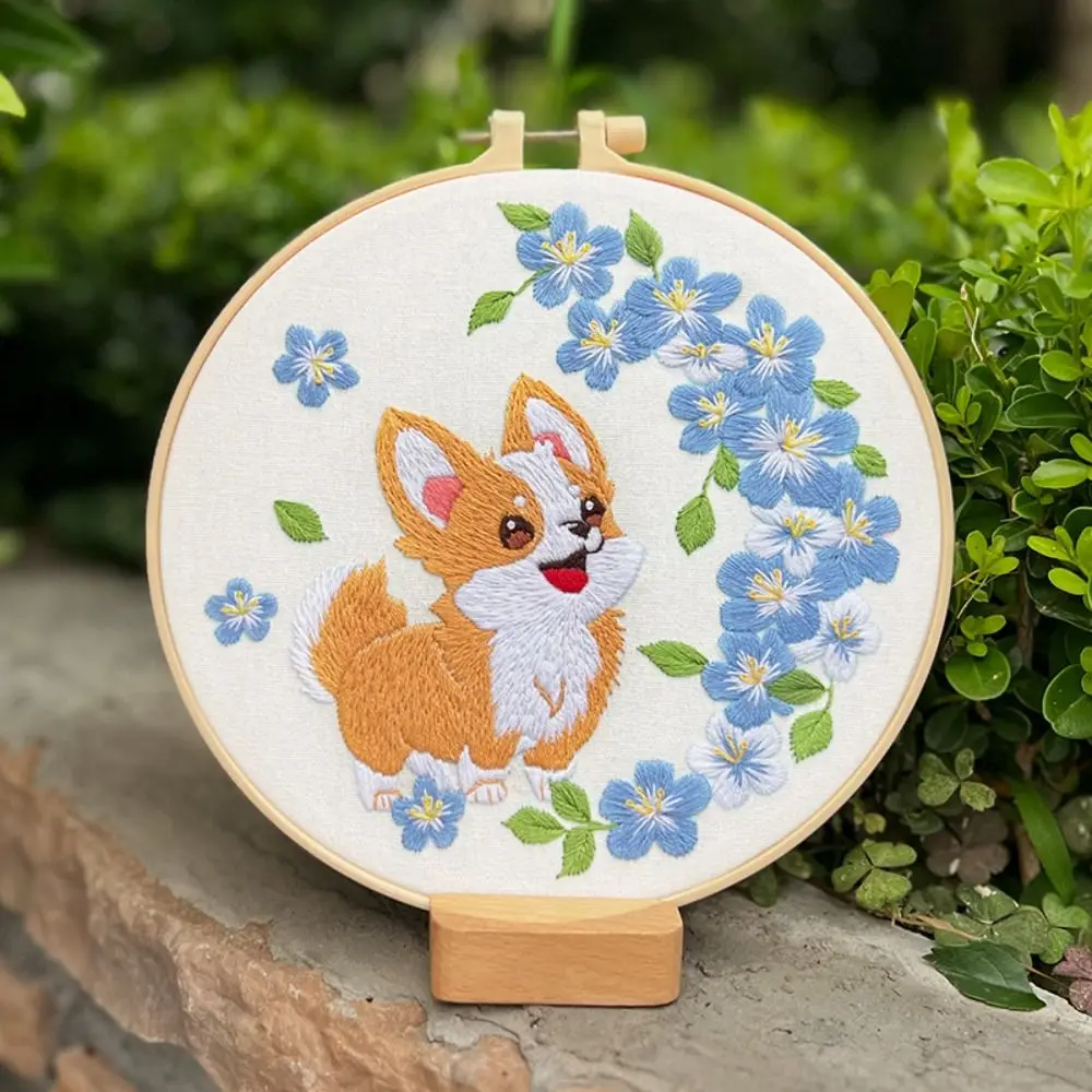Home Decor DIY Dog Embroidery Kit Corgi Floral Patterns Cross Stitch Set Colorful Hand-stitched Embroidery Set Adults
Home Decor DIY Dog Embroidery Kit Corgi Floral Patterns Cross Stitch Set Colorful Hand-stitched Embroidery Set Adults