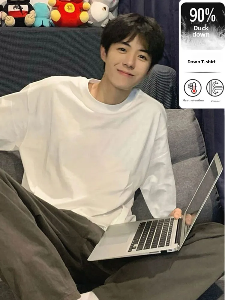 Тепло пуховая мужская футболка Long Sve, нижнее белье, внутренняя одежда, американский Sle, тяжелый зимний базовый слой, белый цвет
Тепло пуховая мужская футболка Long Sve, нижнее белье, внутренняя одежда, американский Sle, тяжелый зимний базовый слой, белый цвет