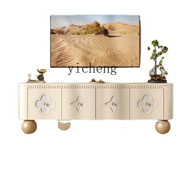 Zk Affordable Luxury Style TV Cabinet Four-Leaf Clover Solid Wood Floor Cabinet Film and Television Cabinet Ball Foot
Zk Affordable Luxury Style TV Cabinet Four-Leaf Clover Solid Wood Floor Cabinet Film and Television Cabinet Ball Foot