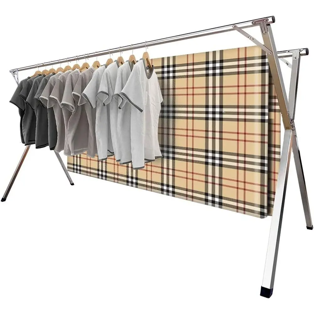 Складная и регулируемая сушилка для белья из нержавеющей стали для использования в помещении и на улице (79 D x 28.4 W x 50.4 H)
Складная и регулируемая сушилка для белья из нержавеющей стали для использования в помещении и на улице (79 D x 28.4 W x 50.4 H)