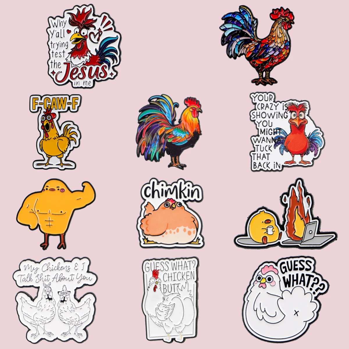 Cartoon Colorful Rooster Enamel Pin Cute Chimkin Chicken Brooch Badge on Backpack Clothing Fashion Jewelry Accessories Gifts
Cartoon Colorful Rooster Enamel Pin Cute Chimkin Chicken Brooch Badge on Backpack Clothing Fashion Jewelry Accessories Gifts
