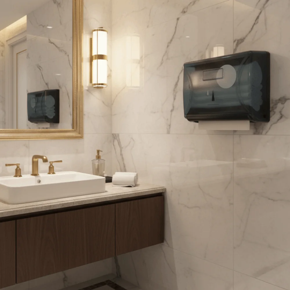 Waterproof Wall-Mounted Tissue Dispenser Large Capacity Modern Design Paper Towel Storage Box Plastic Napkin Dispenser Hotel
Waterproof Wall-Mounted Tissue Dispenser Large Capacity Modern Design Paper Towel Storage Box Plastic Napkin Dispenser Hotel