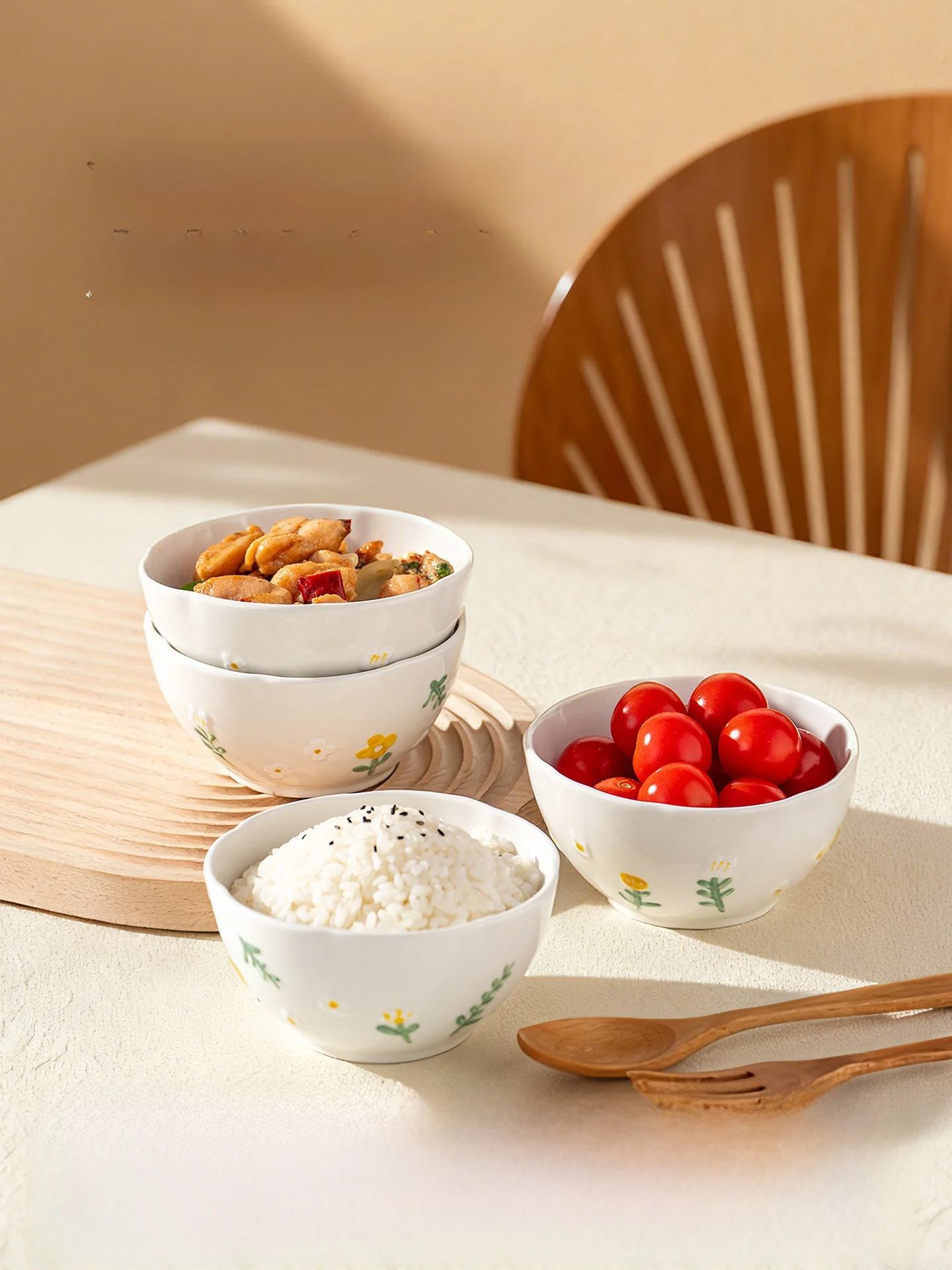 Onlycook Cerc Rice Bowl Small Daisy Design Underglaze Color Dinnerware Set for Adults Home Use High Aesthetic Value
Onlycook Cerc Rice Bowl Small Daisy Design Underglaze Color Dinnerware Set for Adults Home Use High Aesthetic Value