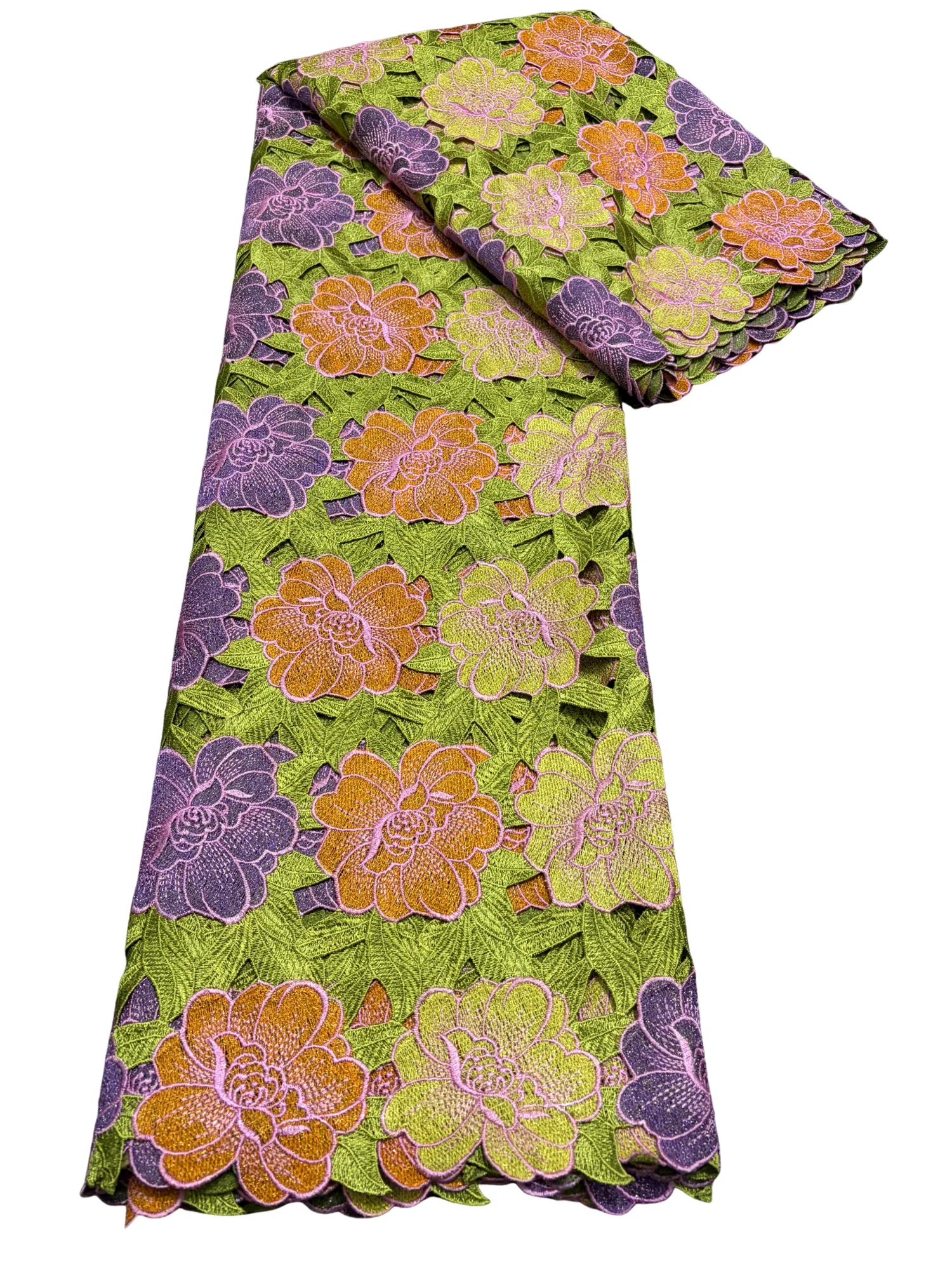 Hand-cut Holes Floral Appliques Guipure Lace Embroidered Water Soluble Cord Fabric African Cloth Dubai Wedding Dress Forma Wear
Hand-cut Holes Floral Appliques Guipure Lace Embroidered Water Soluble Cord Fabric African Cloth Dubai Wedding Dress Forma Wear